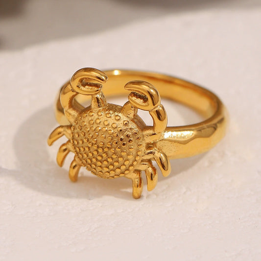 Fashion Exaggerated Animal Zodiac Stainless Steel 18K Gold Plated Ring Bracelets