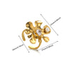 Fashion Exaggerated Big Flower Women's Ring Stainless Steel Heartshaped With Pearl Stamen And Electroplating