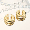 Fashion Exaggerated Cshaped Acrylic Ear Clip For Women With Wave And Geometric Patterns