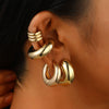 Fashion Exaggerated Distinctive Women's Ear Clip Ear Ring Ear Buckle Ear Bone Clip Retro Style Alloy Geometric Electroplating