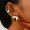Fashion Exaggerated Distinctive Women's Ear Clip Ear Ring Ear Buckle Ear Bone Clip Retro Style Alloy Geometric Electroplating