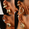 Fashion Exaggerated Distinctive Women's Ear Clip Ear Ring Ear Buckle Ear Bone Clip Retro Style Alloy Geometric Electroplating