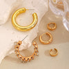 Fashion Exaggerated Distinctive Women's Ear Clip Ear Ring Ear Buckle Ear Bone Clip Retro Style Alloy Geometric Electroplating