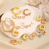Fashion Exaggerated Distinctive Women's Ear Clip Ear Ring Ear Buckle Ear Bone Clip Retro Style Alloy Geometric Electroplating