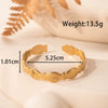 Fashion Exaggerated Leaf Open Adjustable Titanium Steel Bracelet With Electroplating