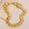 Fashion Exaggerated Personality Stainless Steel 18K Gold Plated Flower Pendant Ochain Wrap Necklace Bracelet For Women