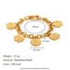 Fashion Exaggerated Personality Stainless Steel 18K Gold Plated Flower Pendant Ochain Wrap Necklace Bracelet For Women