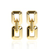 Fashion Exaggerated Trend Cold Wind Metal Texture Chain Earrings