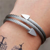 Fashion Exo Titanium Steel Triangular Multilayer Unisex Bracelets
