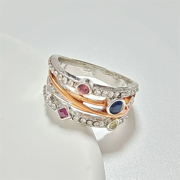 Fashion Exquisite Alloy Ring With Geometric Pattern And Electroplating For Men And Women