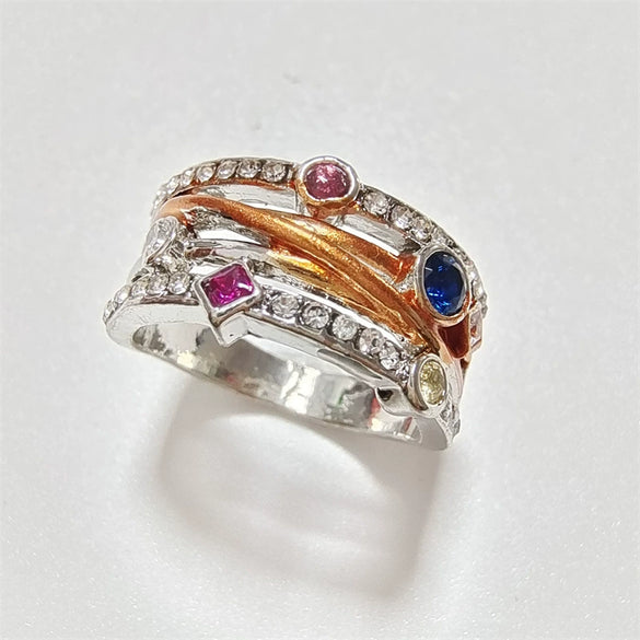 Fashion Exquisite Alloy Ring With Geometric Pattern And Electroplating For Men And Women