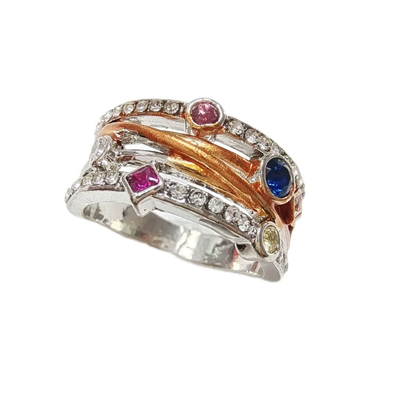 Fashion Exquisite Alloy Ring With Geometric Pattern And Electroplating For Men And Women