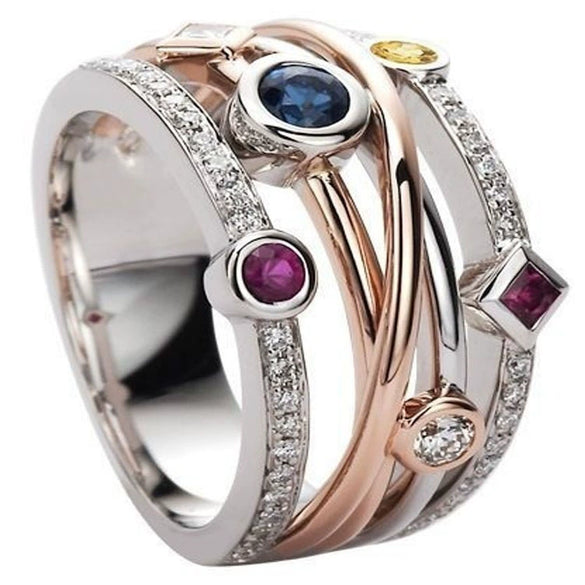 Fashion Exquisite Alloy Ring With Geometric Pattern And Electroplating For Men And Women