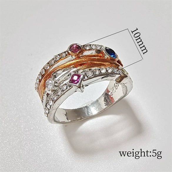 Fashion Exquisite Alloy Ring With Geometric Pattern And Electroplating For Men And Women