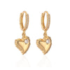 Fashion Exquisite Copper Goldplated Zircon Heartshaped Geometric Style Earrings For Female