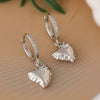 Fashion Exquisite Copper Goldplated Zircon Heartshaped Geometric Style Earrings For Female