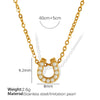Fashion Exquisite Fourleaf Clover Heart Shape 316L Stainless Steel Electroplating Necklace For Women