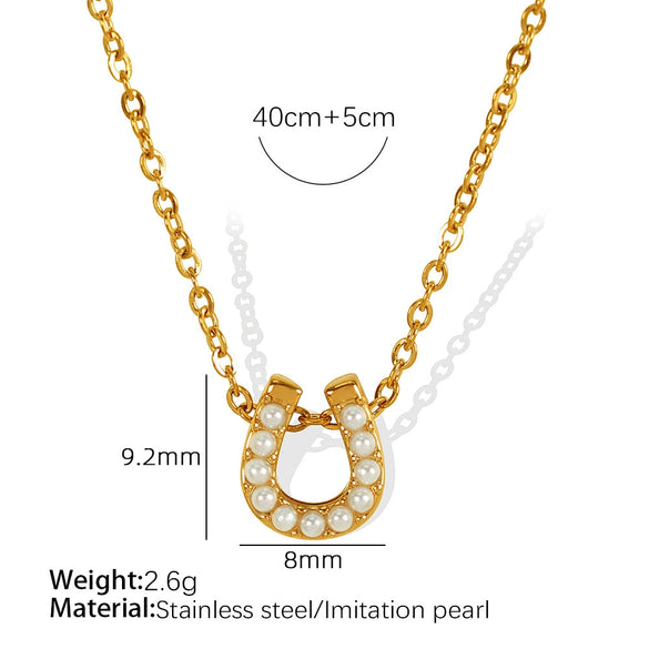 Fashion Exquisite Fourleaf Clover Heart Shape 316L Stainless Steel Electroplating Necklace For Women