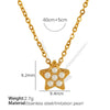 Fashion Exquisite Fourleaf Clover Heart Shape 316L Stainless Steel Electroplating Necklace For Women