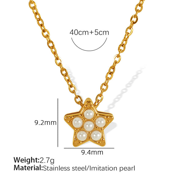 Fashion Exquisite Fourleaf Clover Heart Shape 316L Stainless Steel Electroplating Necklace For Women