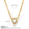 Fashion Exquisite Fourleaf Clover Heart Shape 316L Stainless Steel Electroplating Necklace For Women