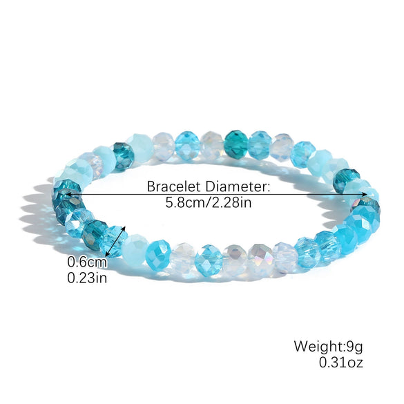 Fashion Exquisite Simple Geometric Square Artificial Crystal Handmade Women's Bracelet