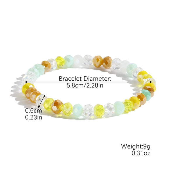 Fashion Exquisite Simple Geometric Square Artificial Crystal Handmade Women's Bracelet