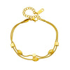 Fashion Exquisite Small Irregular Geometric Titanium Steel Double Layer Women's Bracelet With Electroplating Treatment