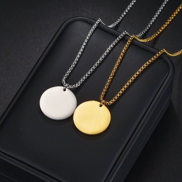 Fashion Exquisite Titanium Steel And Stainless Steel Necklace With Geometric Pattern And Electroplating Treatment