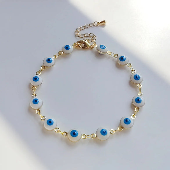 Fashion Eye Copper Enamel Plating Inlay Resin Bracelets 1 Piece