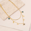 Fashion Eye Stainless Steel Necklace Inlaid Zircon Zircon Stainless Steel Necklaces