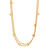 Fashion Fancy Flower Clip Bead Chain Titanium Steel Double Layer Clavicle Chain With Electroplating And Geometric Pattern