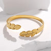 Fashion Feather Titanium Steel Plating Bangle