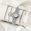Fashion Female Quartz Watch With Alloy Case And Stainless Steel Buckle Round Dial