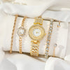 Fashion Female Quartz Watch With Alloy Case And Stainless Steel Buckle Round Dial