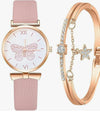Fashion Female Quartz Watch With Alloy Case And Stainless Steel Buckle Round Dial