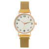 Fashion Female Quartz Watch With Metal Strap And Alloy Case