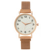 Fashion Female Quartz Watch With Metal Strap And Alloy Case