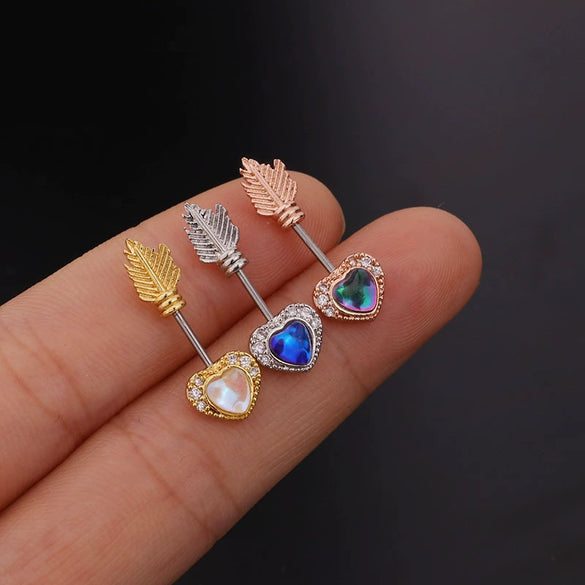 Fashion Female Stainless Steel Zircon Flower Earrings