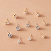 Simple Style Heart Diamond Alloy Artificial Gemstones Earrings Ear Studs