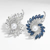 Fashion Flower Alloy Inlay Crystal Rhinestones Pearl Women'S Brooches