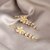 Fashion Flower Alloy Inlay Rhinestone Earrings