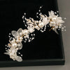 Fashion Flower Alloy Pearl Hair Band