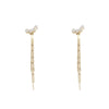 Fashion Flower Bow Knot Copper Inlay Artificial Pearls Zircon Drop Earrings 1 Pair