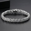 Fashion Flower Bracelet For Women Copper Electroplated Zircon Inlaid Crystal Bracelet Elegant All Match Jewelry