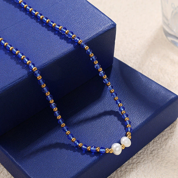 Fashion Freshwater Pearl And 316L Stainless Steel Beaded Bracelet With Electroplating