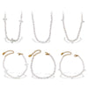 Fashion Freshwater Pearl Necklace And Bracelet Set 316L Stainless Steel 316L Stainless Steel 18K Gold Plated For Women
