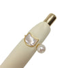 Fashion Freshwater Pearl Sea Shell Cat Ring Natural Copper With Gold Electroplating