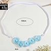 Fashion Frosted Color Three Dimensional Flower Short Clavicle Necklace For Women Acrylic Material