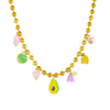 Fashion Fruit Shape Stainless Steel Pendant Necklace With Electroplating Ball Chain